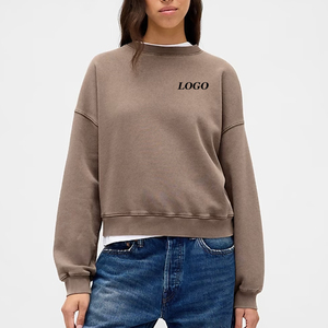 Sudadera Corta para Mujer, Diseño de Pullover, Precio de Fábrica para Pedidos al por Mayor, Material Suave de Alta Calidad para un Ajuste Cómodo - Product Image 1