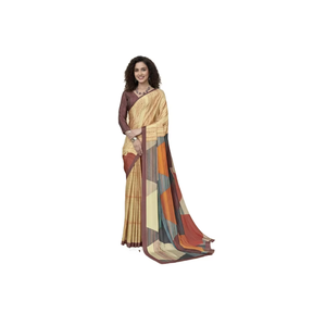 Sarees en crêpe de soie à impression numérique de qualité supérieure RN, vêtements ethniques indiens à impression numérique, sari imprimé pour femmes - Product Image 1
