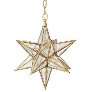 High Demanding Metal Golden <b>Star</b> Hanging Xmas Ornaments For Hotel And Malls Decorations Luxurious Items - Product Image 1