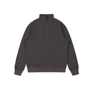 Jersey de cuello con cremallera personalizado 1/4, sudaderas de cuello alto de lana Polar con cuello levantado, sudadera de gran tamaño con cremallera para hombre, color sólido - Product Image 3
