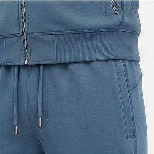 Ensemble de survêtement pour homme de marque haut de gamme, uni, personnalisé, deux pièces, en coton, avec logo, pour le sport, la salle de sport, les vêtements de sport - Product Image 5