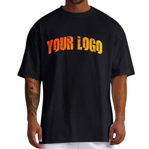 เสื้อยืดสตรีทแวร์ผู้ชายไซส์ใหญ่ ผ้าฝ้าย ลายกราฟิกมินิมอล แฟชั่นแนวเมือง ทรงหลวม ไหล่ตก รับผลิตแบบ OEM ขายส่ง - Product Image 4