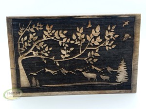 Suministros funerarios de calidad superior, urna de cremación para adultos, cenizas de árbol con diseño de ciervo, urna funeraria adecuada para el cementerio - Product Image 5