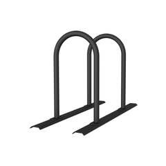 Sistema di supporto a binario con 2 supporti in tubo rotondo Ø 48 mm – 1400 × 460 mm, da avvitare, grigio - Product Image 1