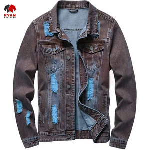 Veste en jean décontractée pour homme, design personnalisé, OEM et ODM, streetwear, mode, fabrication directe, couleur personnalisée - Product Image 3