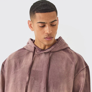 Sweat à capuche décontracté pour homme, surdimensionné, 100% coton molletonné, imprimé numérique, chaud, pour l'hiver - Product Image 3