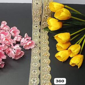 Elegante encaje bordado de novia Ideal para vestidos y velos de novia Encaje bordado floral 3D para costura nupcial Directo de fábrica - Product Image 3