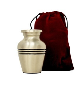 Urnas pequeñas de cremación de aluminio hechas a mano para cenizas humanas-Urna para cenizas humanas y mascotas-Urna de recuerdo con tamaño de 2,75 pulgadas - Product Image 1