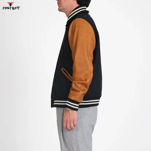 New Stylish Breathable Windproof Plus Size <b>Bomber</b> Winter <b>Men</b> Embroidery College Baseball Canvas 100% Cotton <b>Jacket</b> - Product Image 2