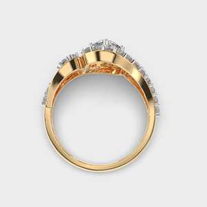 Elegante anillo de compromiso romántico de oro macizo de 14 quilates con diamante cultivado en laboratorio para bodas, aniversarios, fiestas, joyería fina - Product Image 6