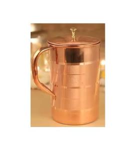 Pichet à eau en cuivre de qualité supérieure, décoration exclusive pour la maison et l'hôtel, pichet à eau en cuivre moderne avec couvercle attrayant - Product Image 1