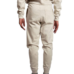 Conjunto de 2 piezas de forro polar de poliéster grueso unisex, Sudadera con capucha de cuello redondo y logotipo personalizado, informal, de talla grande, transpirable, sólido, para invierno - Product Image 5