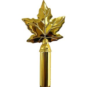 Remates de mástil de bandera de latón dorado con forma de hoja de arce para interiores/paradas, 1 pulgada de diámetro - Product Image 4