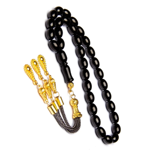 Offre Spéciale : Chapelet Musulman en Bois Naturel, Perles de Prière Tahbih, Chapelet Musulman en Perles Rondes de Cristal - Product Image 1