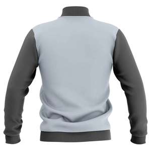 Veste universitaire bicolore OEM personnalisable, veste de l'équipe du lycée avec broderie personnalisée - Product Image 3