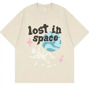 Ropa de calle de alta calidad para hombre, camisetas con serigrafía de algodón/fibra de bambú, secado rápido, transpirable, informal, venta al por mayor, ropa de moda - Product Image 4