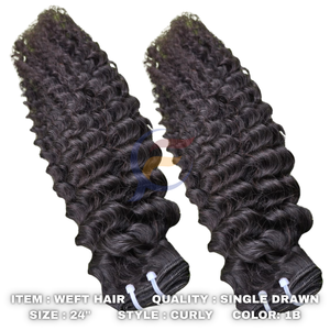 Extensions de cheveux bouclés de luxe, mèches à double trame, 100% cheveux humains vierges Remy, cuticules alignées, brillants et sans nœuds - Product Image 2