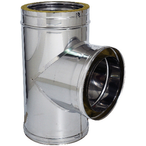 Raccordo a doppia parete per stufa interno/esterno cm.10/15 - Product Image 1