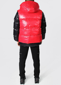 Offre Spéciale OEM : Ensemble 2-en-1 Gilet Sans Manches et Doudoune Brillante à Col Montant en Tissu Canvas pour Homme – Mode Personnalisée - Product Image 5