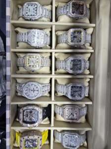 Reloj เครื่องประดับเพชรเต็มรูปแบบนาฬิกาอัตโนมัติฮิปฮอปเย็นสุดหรูสีทองผู้ชาย VVS Moissanite - Product Image 3