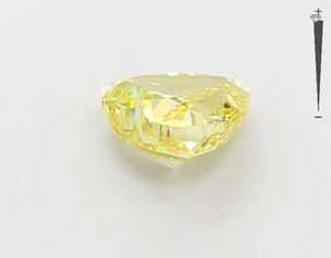 4.02CT Diamants cultivés en laboratoire taille coeur Jaune intense Couleur fantaisie HPHT CVD Diamants en vente - Product Image 3