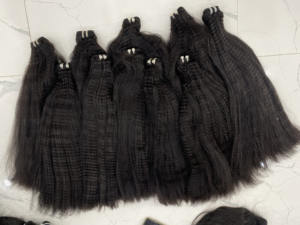 Vente en gros de cheveux brésiliens vierges Remy, vendeurs de paquets de cheveux de trame droits super doublement étirés, matériel de cheveux humains - Product Image 3