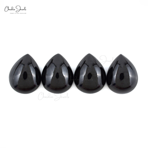 Cabujón en forma de pera de alta calidad de 10x8mm, espinela negra, piedra Natural, piedras preciosas sueltas de alta calidad, comprar a vendedor verificado India - Product Image 4