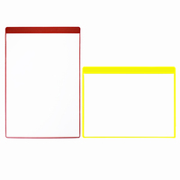 Carpeta de PVC Transparente A4 Extraíble y Reposicionable, Portadocumentos Reutilizable, Colores Personalizables para Pared de Vidrio de Oficina
