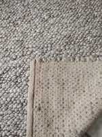 Tapis antidérapant résistant pour chambre à coucher, taille personnalisable, fabriqué en laine naturelle non teinte et en coton