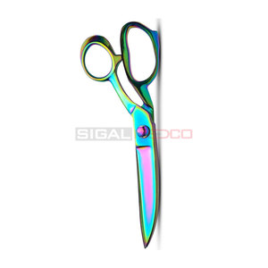 Ciseaux de tailleur en acier inoxydable allemand robuste multicolores de 3 pouces, lames tranchantes, ciseaux à tissu pour la couture - Product Image 2