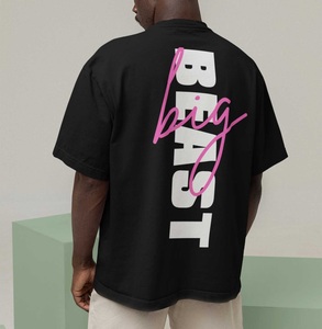 T-shirt surdimensionné et ample en coton unisexe, haut de haute qualité, épaules tombantes, personnalisé, pour hommes et femmes, 2023 - Product Image 2