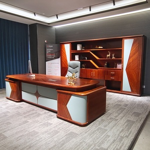 Current Custom Wooden I Shaped Executive <b>Desk</b> Eco Friendly Easy to Assemble Ergonomic Durable Home Office Manager Computer Works - Product Image 1