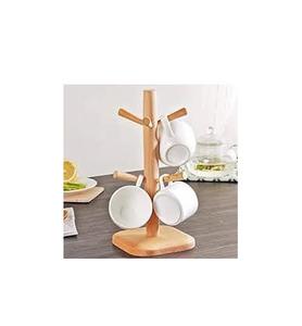 Hot Sale Wood Mug Holder Tree Shape <b>Kitchen</b> <b>Accessories</b> Wood Mug Hanging Holder Stand Latest Piece at Reasonable Cost - Product Image 4