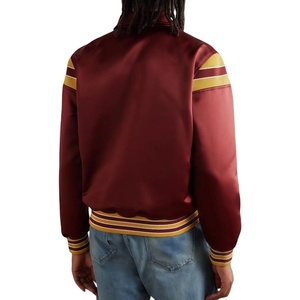 Chaqueta de bombardero para hombre hecha a medida, chaqueta de gran tamaño de satén de tela de nailon, chaqueta de bombardero acolchada gruesa - Product Image 2