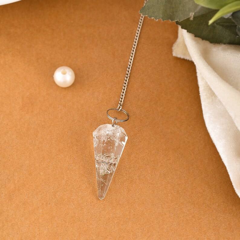 clear quartz pendulum