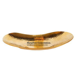 จานชามโลหะเคลือบเงาสำหรับใส่ผลไม้จานสีทองเครื่องใช้บนโต๊ะอาหารงานปาร์ตี้ดีไซน์ทันสมัยหรูหรา - Product Image 1