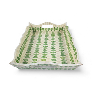 Plateau rectangulaire moderne en nacre pour servir, plateau de service naturel, plateau en coquille, fabriqué directement au Vietnam - Product Image 3