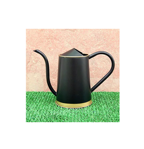 Bidon d'eau en métal galvanisé avec arrosoir poli noir pour plantes vertes d'extérieur avec vente - Product Image 5