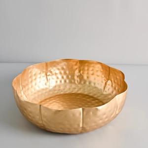 Hammered Metal Brass Polished Urli Diwali Pooja Accessories Metal Urli with Diya from Manufacturing Hub - Product Image 5