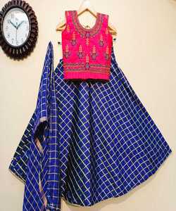EthnicGarment gaun pernikahan bayi perempuan tradisional Anak eksklusif Lahenga Choli pakaian wanita <span class=keywords><strong>Sari</strong></span> India Pakistan gaun poliester