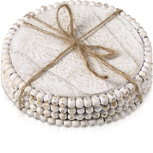 MS-posavasos decorativo de madera maciza, Juego de 4 posavasos para cocina, té, café, Mesa - Product Image 3