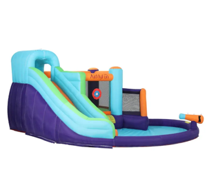 NOUVEAU Toboggan aquatique gonflable pour enfants avec château gonflable pour fêtes et divertissements en plein air - Product Image 1