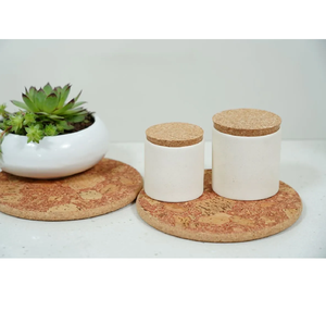 Tapete y almohadillas para mesa de comedor Assiago rojo corcho, opción económica para ollas calientes y manteles individuales disponibles al mejor precio - Product Image 1