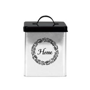 Elegante contenedor de almacenamiento de especias galvanizado de metal, acabado decorativo de Color gris, perfecto para almacenamiento en el hogar y la cocina - Product Image 4