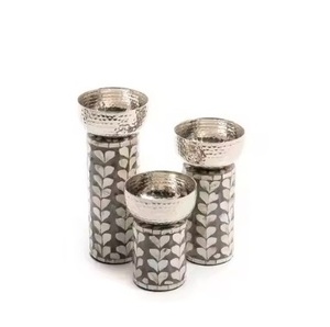 Bougeoir rond fait à la main en nacre de haute qualité décoration de la maison éclairage décor bougie de table stands vente chaude - Product Image 4