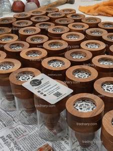 Vente en gros des dernières nouveautés en bois et acrylique Mubkhar produit arabe brûleur d'encens Design personnalisé Mukhbar acrylique Bakhoor brûleur en bois - Product Image 6