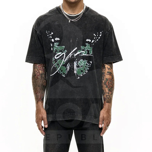 เสื้อยืดผู้ชายปี 2026 รับผลิตตามแบบ (OEM) คุณภาพสูง ผ้าฝ้ายพรีเมียม 100% ลายกราฟิก ผ้าถัก พิมพ์โลโก้ตามสั่ง GOAT REPUBLIC - Product Image 4