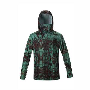 Camisa de pesca de secado rápido personalizada para hombre, Sudadera con capucha de poliéster transpirable con impresión por sublimación, Sudadera con capucha de talla grande - Product Image 1
