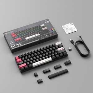 <span class=keywords><strong>Clavier</strong></span> mécanique RGB 60% OEM personnalisé ONIKUMA MT605, <span class=keywords><strong>clavier</strong></span> de jeu <span class=keywords><strong>sans</strong></span> <span class=keywords><strong>fil</strong></span> tri-mode, usine pour marque à étiquette privée - Product Image 2