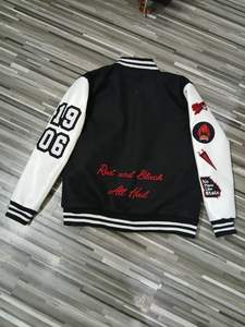 Men's Casual Reversible <b>Waterproof</b> Breathable Varsity <b>Jacket</b> Winter Fleece Pullover Pattern Decoration <b>Thin</b> Thickness OEM - Product Image 6